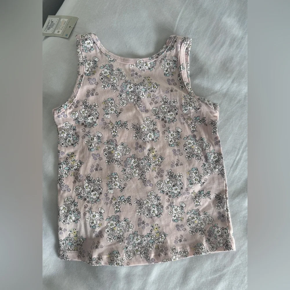 Primark Baby Girl Lot NWT Ditsy Floral Tanks Tops & Romper 12–24M | 100% Cotton